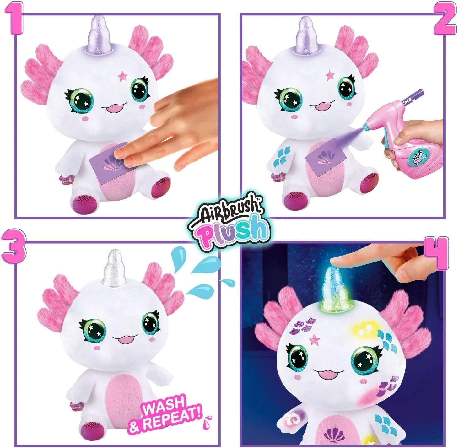 Airbrush Plush Aksolotli Maalattava Pehmolelu - Image 5