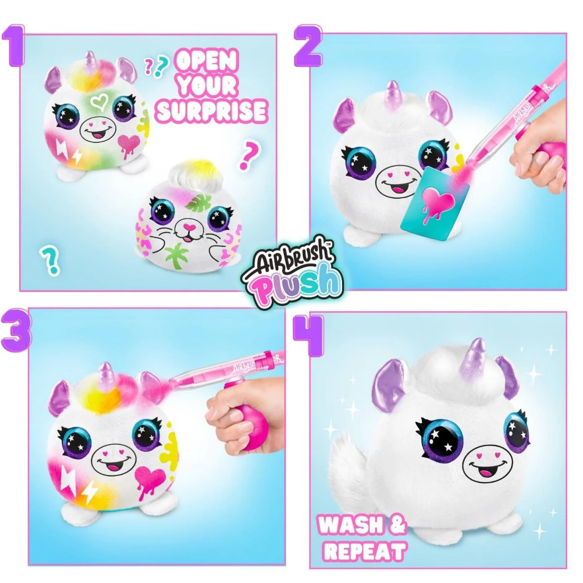 Airbrush Plush Neon Värjättävä Minipehmo - Image 2