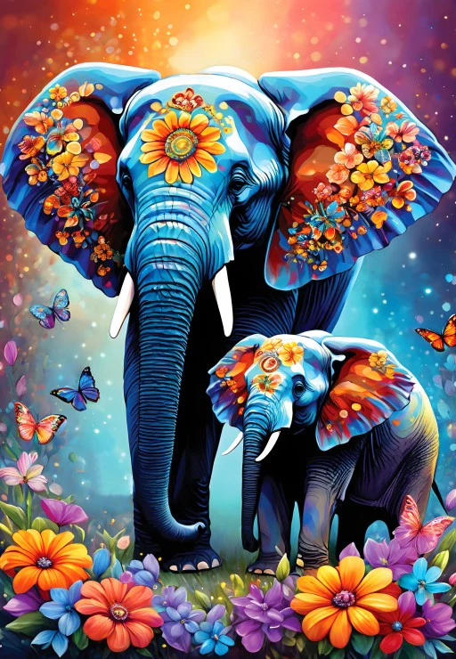 Alipson Puzzle 1000 Palan Palapeli Maternal Love Elephants - Image 2