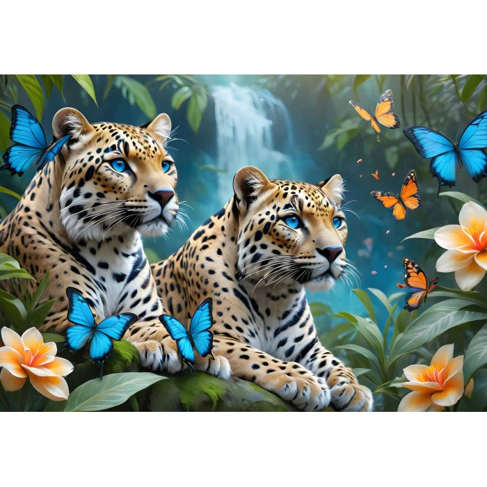 Alipson Puzzle 1000 Palan Palapeli Two Leopards - Image 2