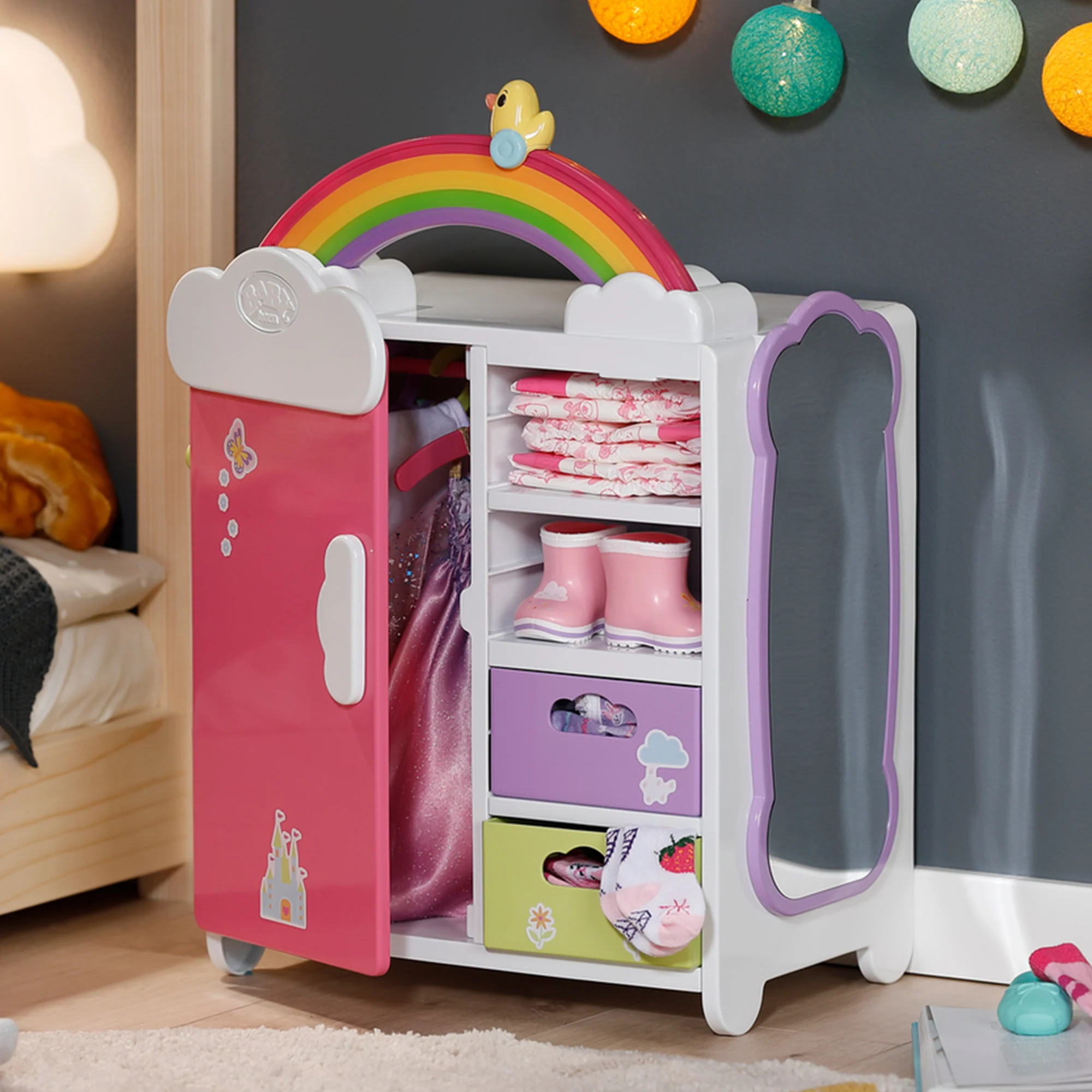 Baby Born Vaatekaappi Rainbow Äänellä ja Valolla - Image 5