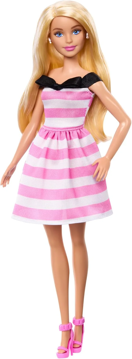 Barbie Nukke Raidallisella Mekolla