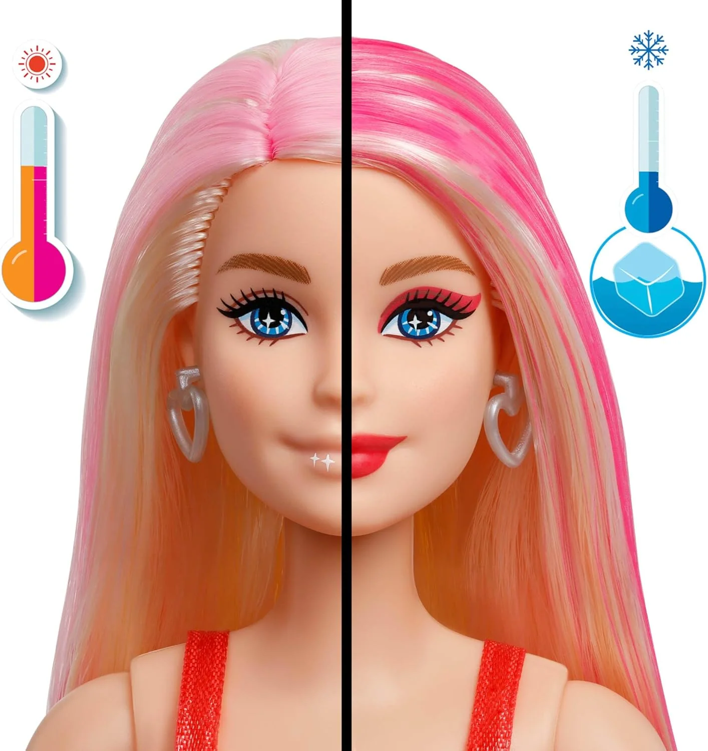 Barbie Party Color Change Väriä Vaihtava Nukke Pinkit Hiukset - Image 4
