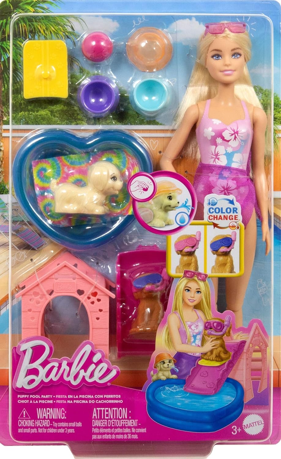 Barbie Puppy Pool Party Leikkisetti - Image 6
