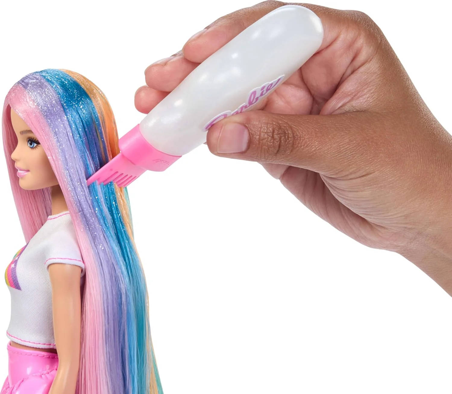 Barbie Rainbow Sparkle Hair Nukke - Image 4