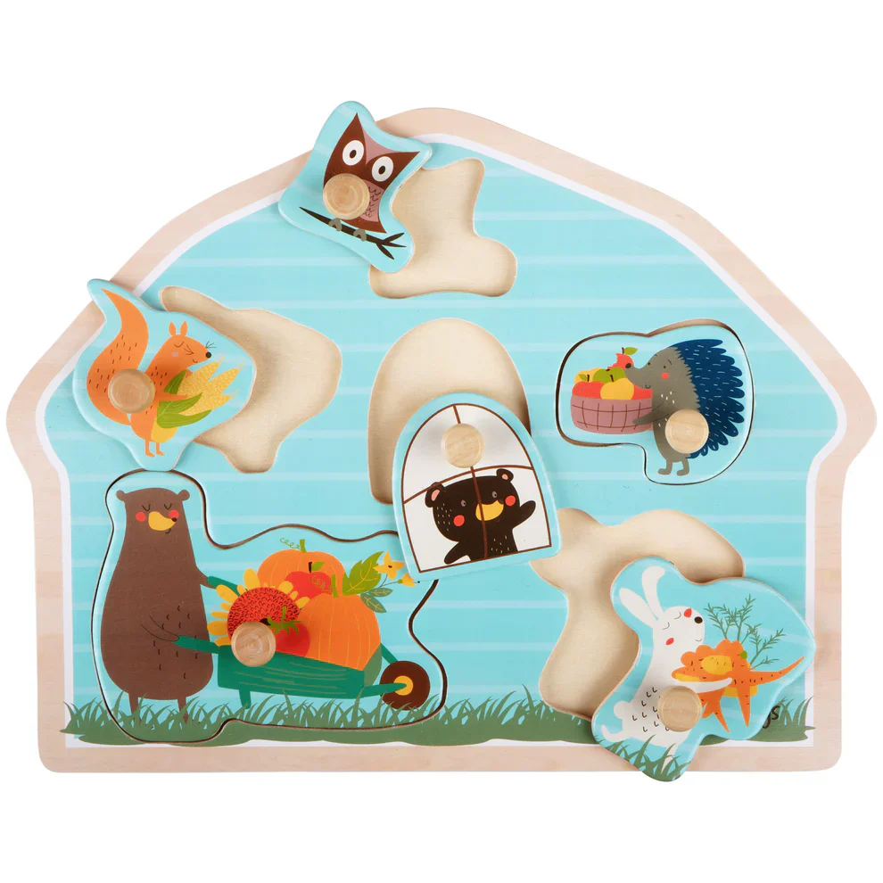 Barbo Toys Puinen Nuppipalapeli Eläimet - Image 3