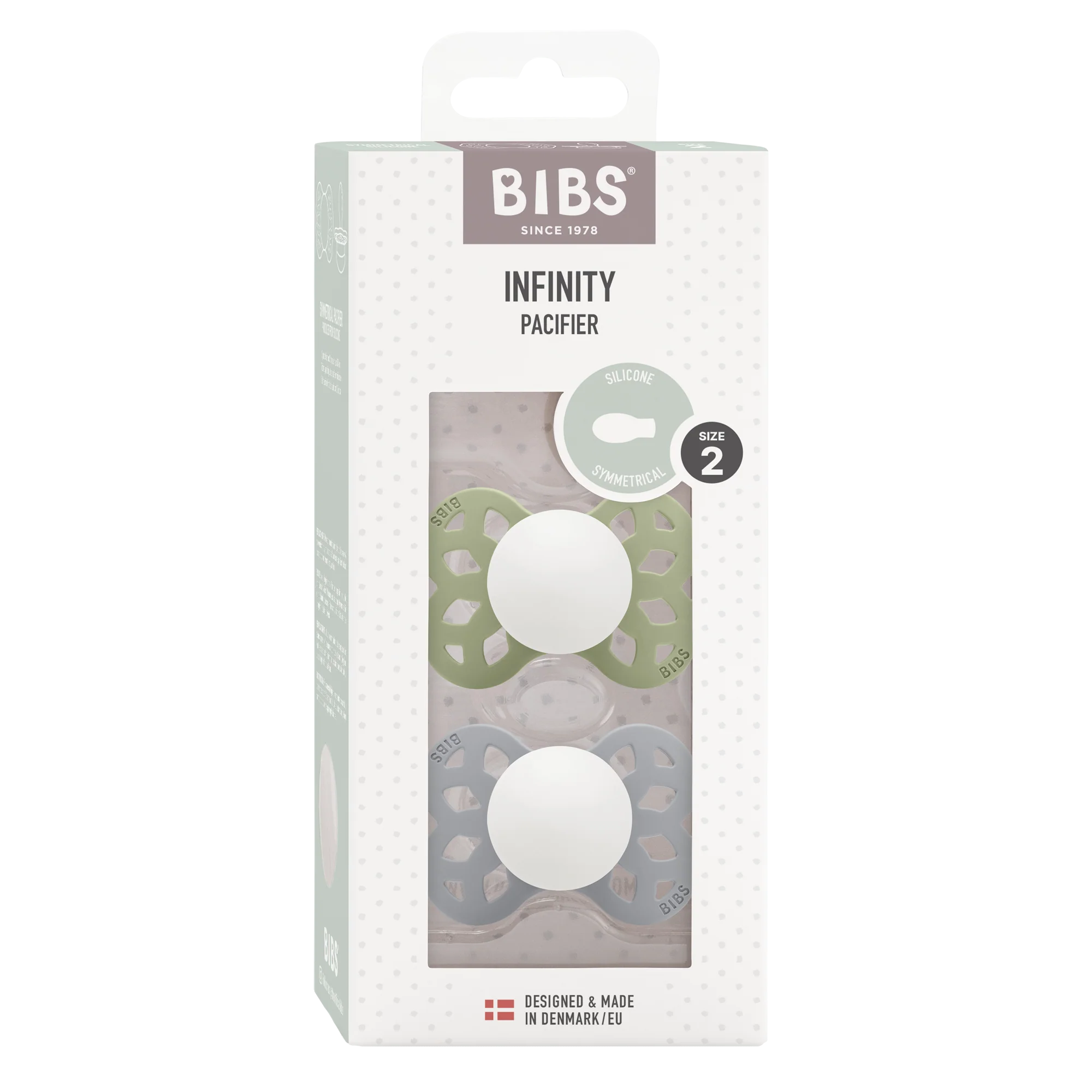 BIBS Infinity Tutti 2kpl Koko 2 Sage GLOW/Cloud GLOW