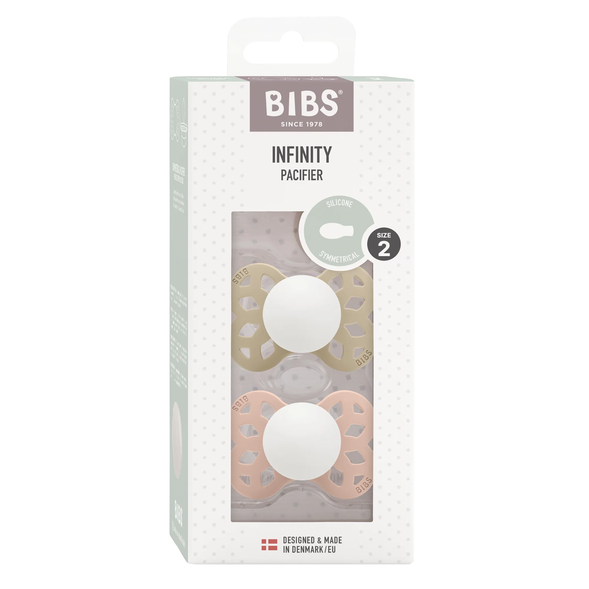 BIBS Infinity Tutti 2kpl Koko 2 Vanilla GLOW/Blush GLOW