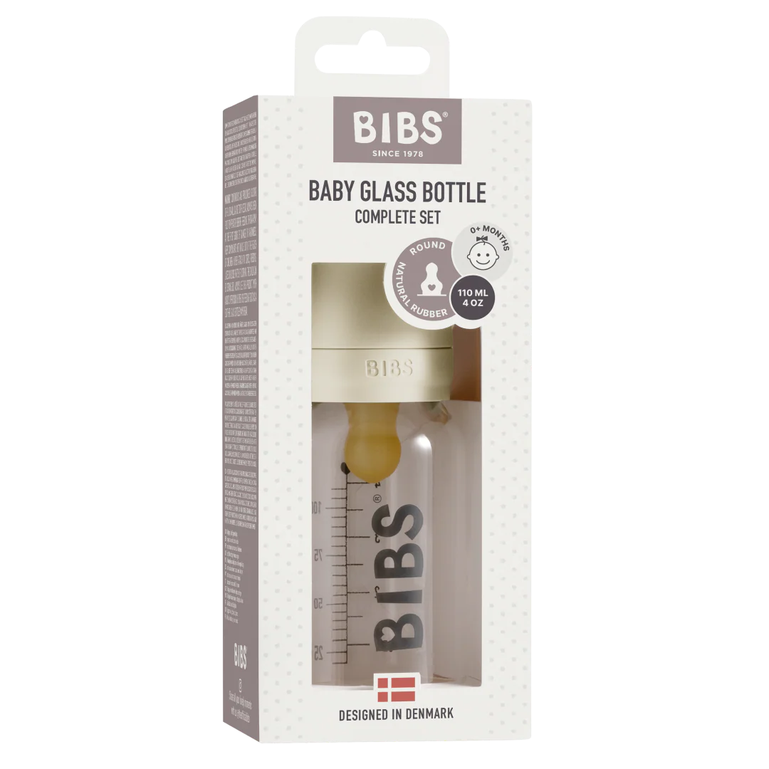 BIBS Lasinen Tuttipullo 110ml Ivory