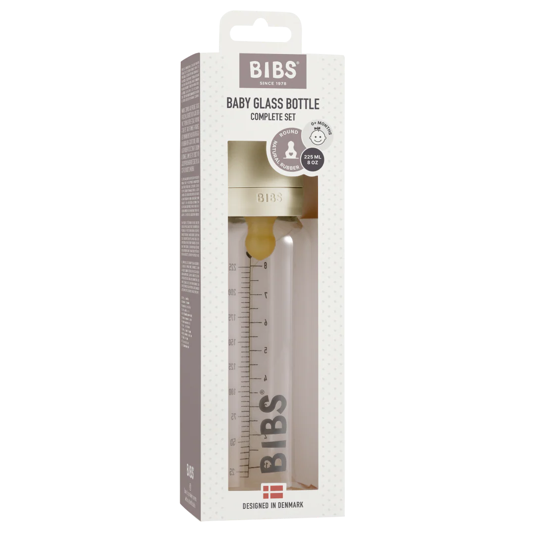 BIBS Lasinen Tuttipullo 225ml Ivory