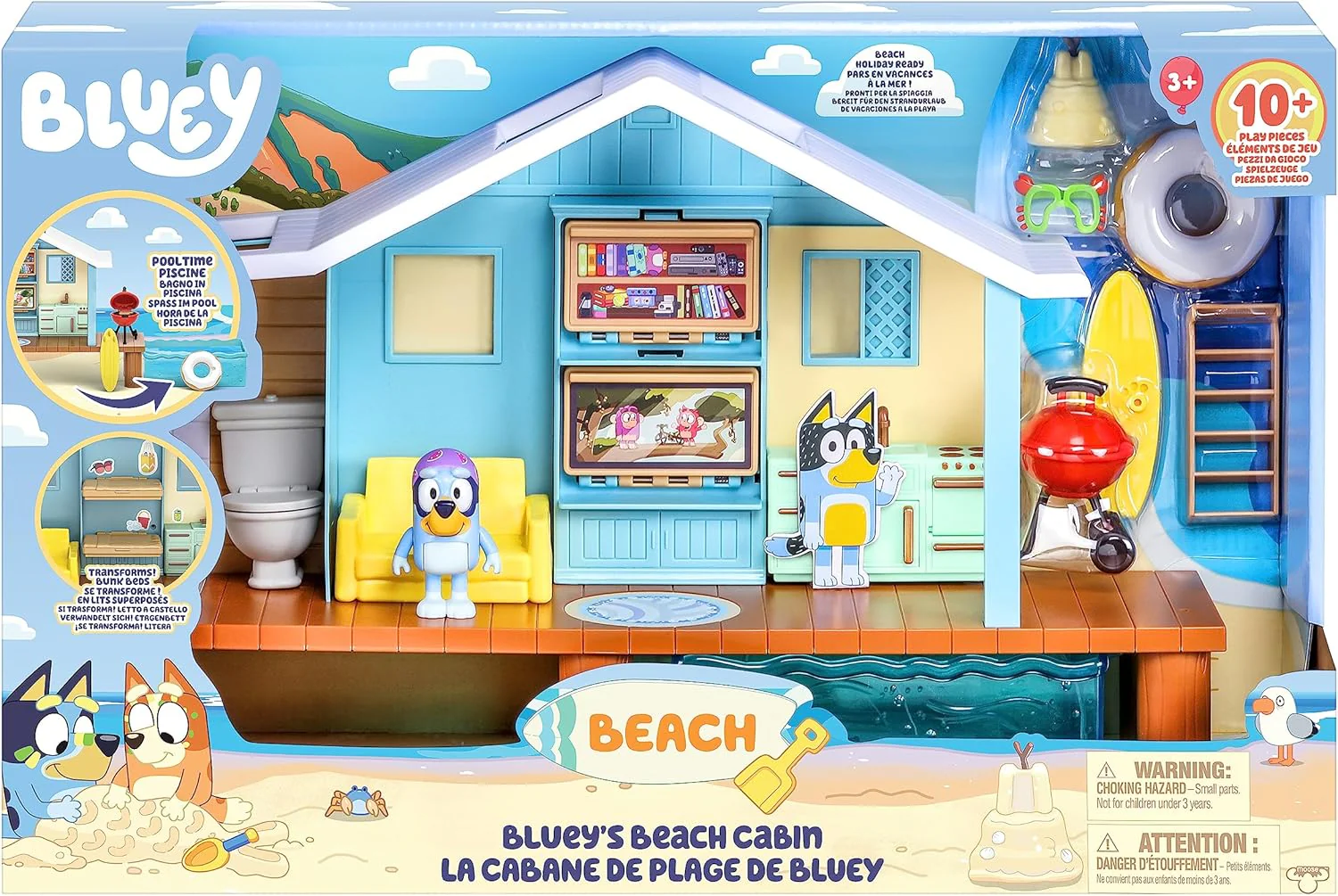 Bluey Kesämökki/Rantamökki Leikkisetti