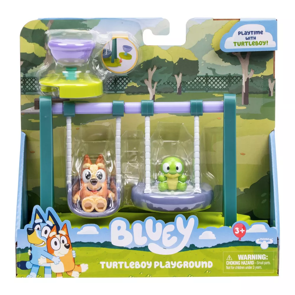 BLUEY Turtleboy -Leikkipaikka ja 2 Hahmoa