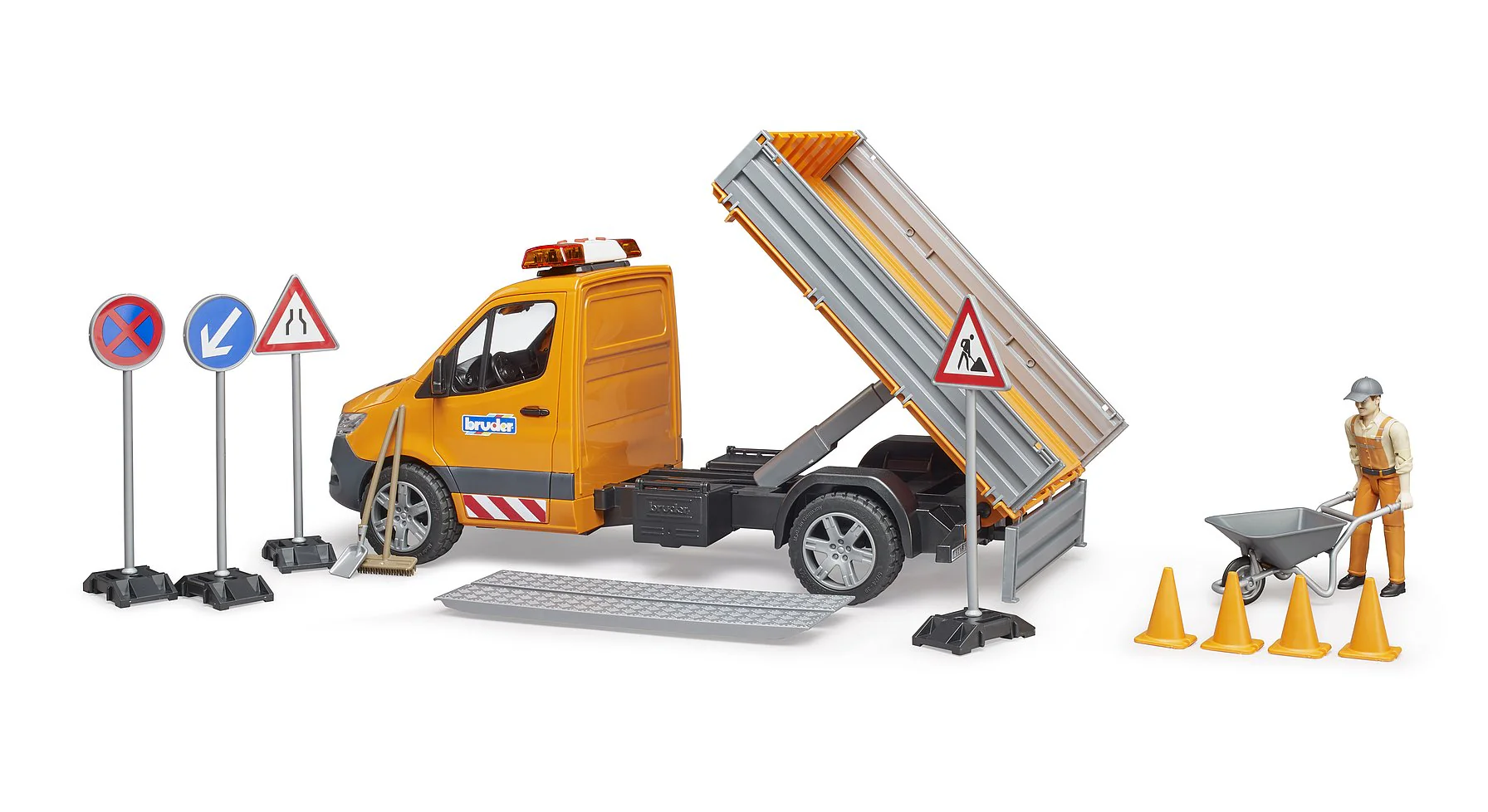 Bruder 02677 MB Sprinter Työmaa-Ajoneuvo ja Hahmo 1:16 - Image 2