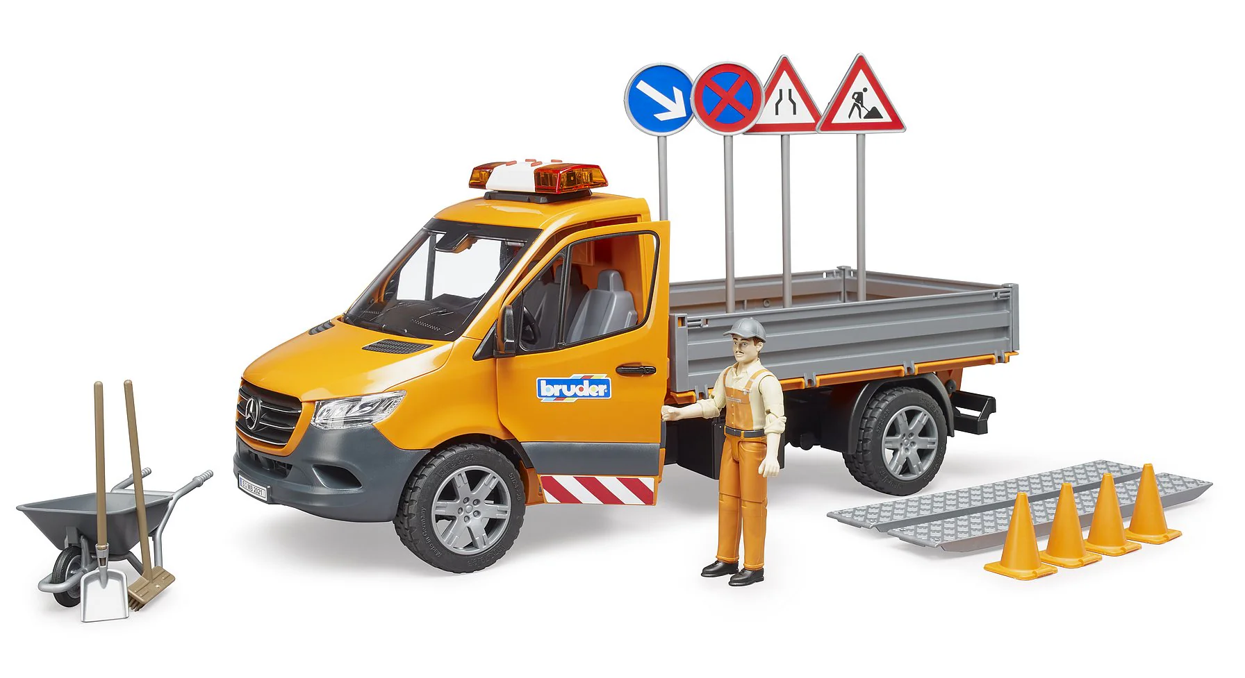 Bruder 02677 MB Sprinter Työmaa-Ajoneuvo ja Hahmo 1:16 - Image 3