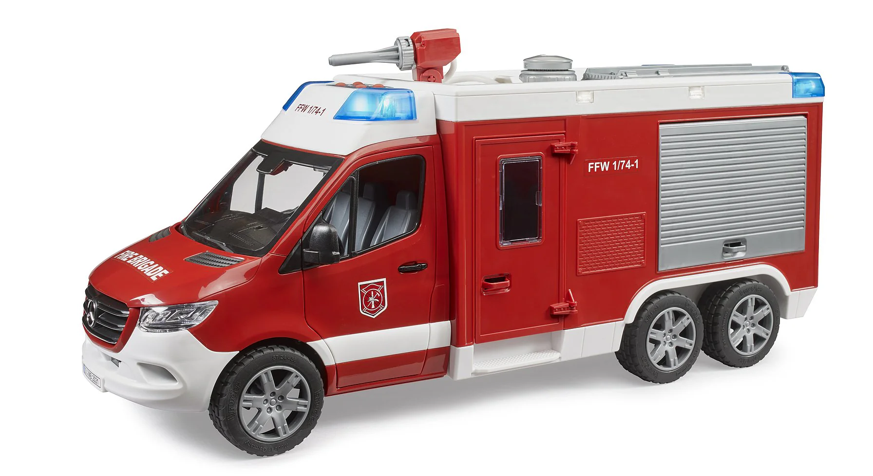 Bruder 02680 MB Sprinter Paloauto Vesitykillä + Valot ja Äänet