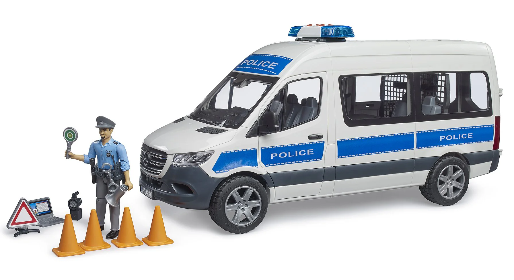 Bruder 02683 MB Sprinter Poliisiauto + Valot ja Äänet - Image 2
