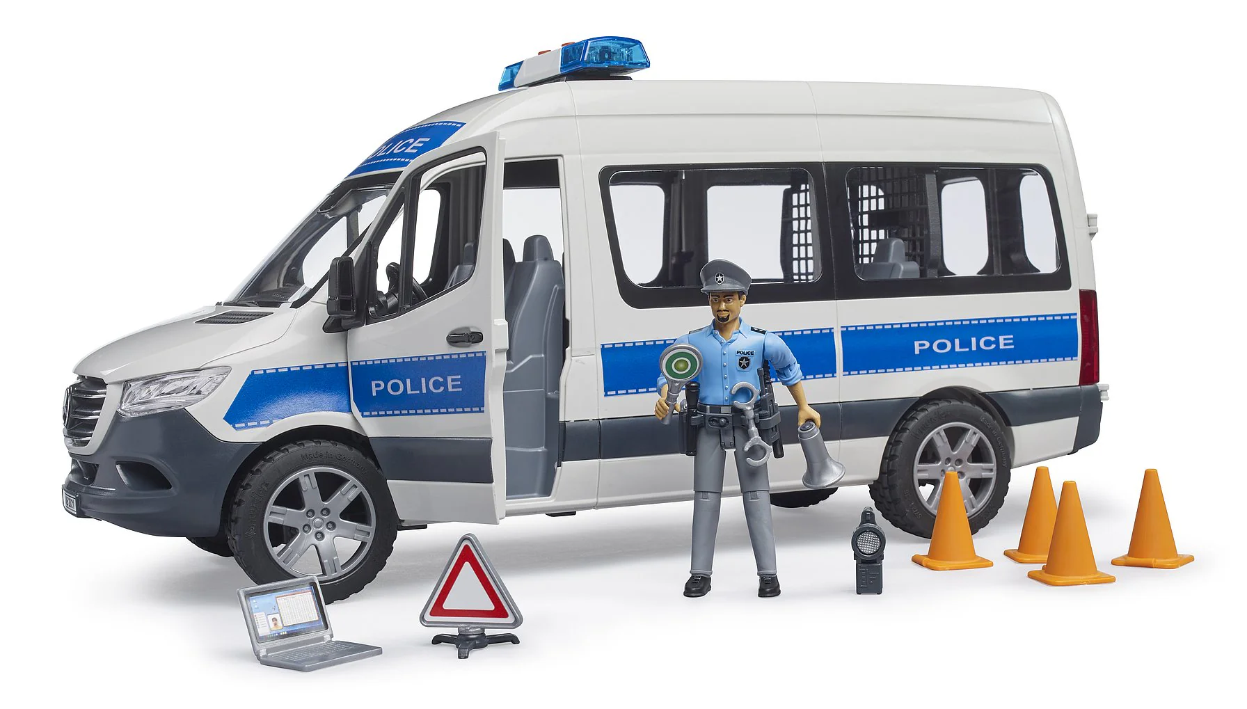 Bruder 02683 MB Sprinter Poliisiauto + Valot ja Äänet - Image 3