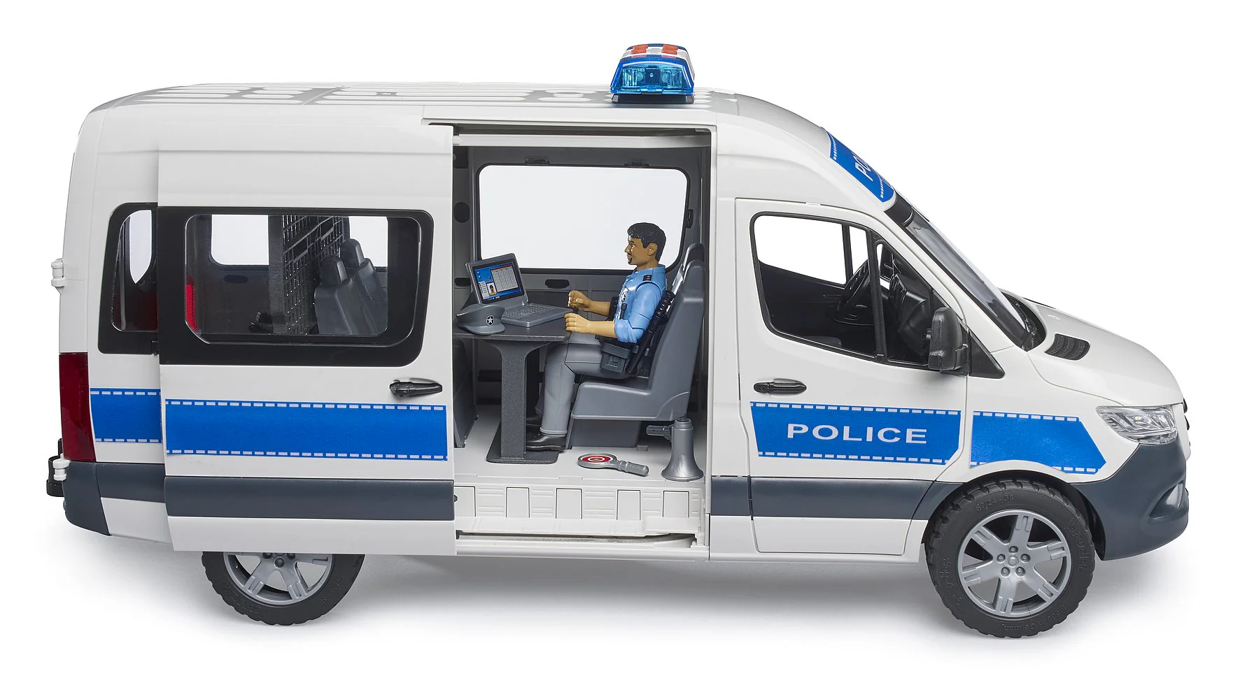 Bruder 02683 MB Sprinter Poliisiauto + Valot ja Äänet - Image 4