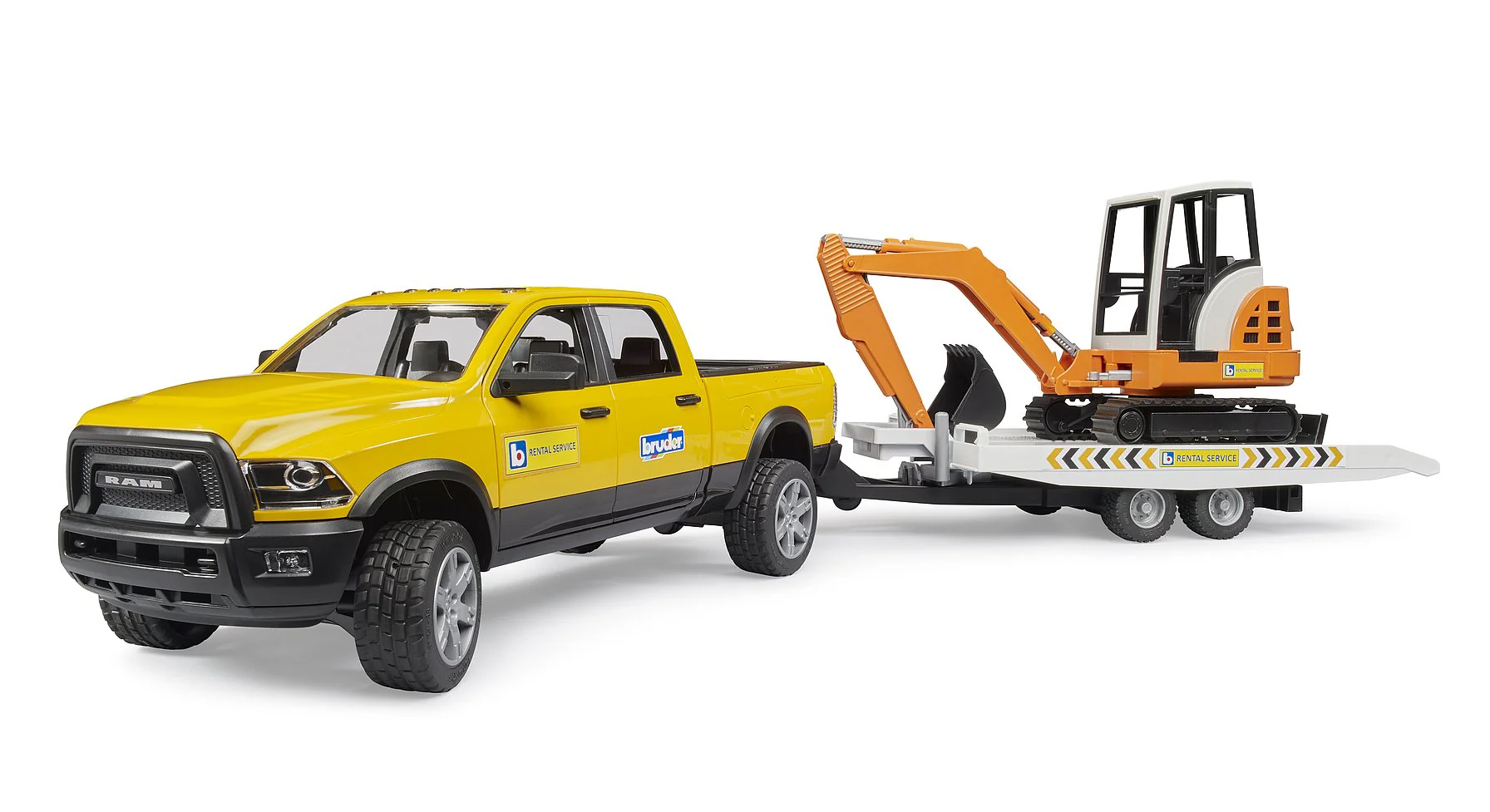 Bruder 2546 RAM 2500 Lava-Auto, Lavetti sekä Kaivuri - Image 4