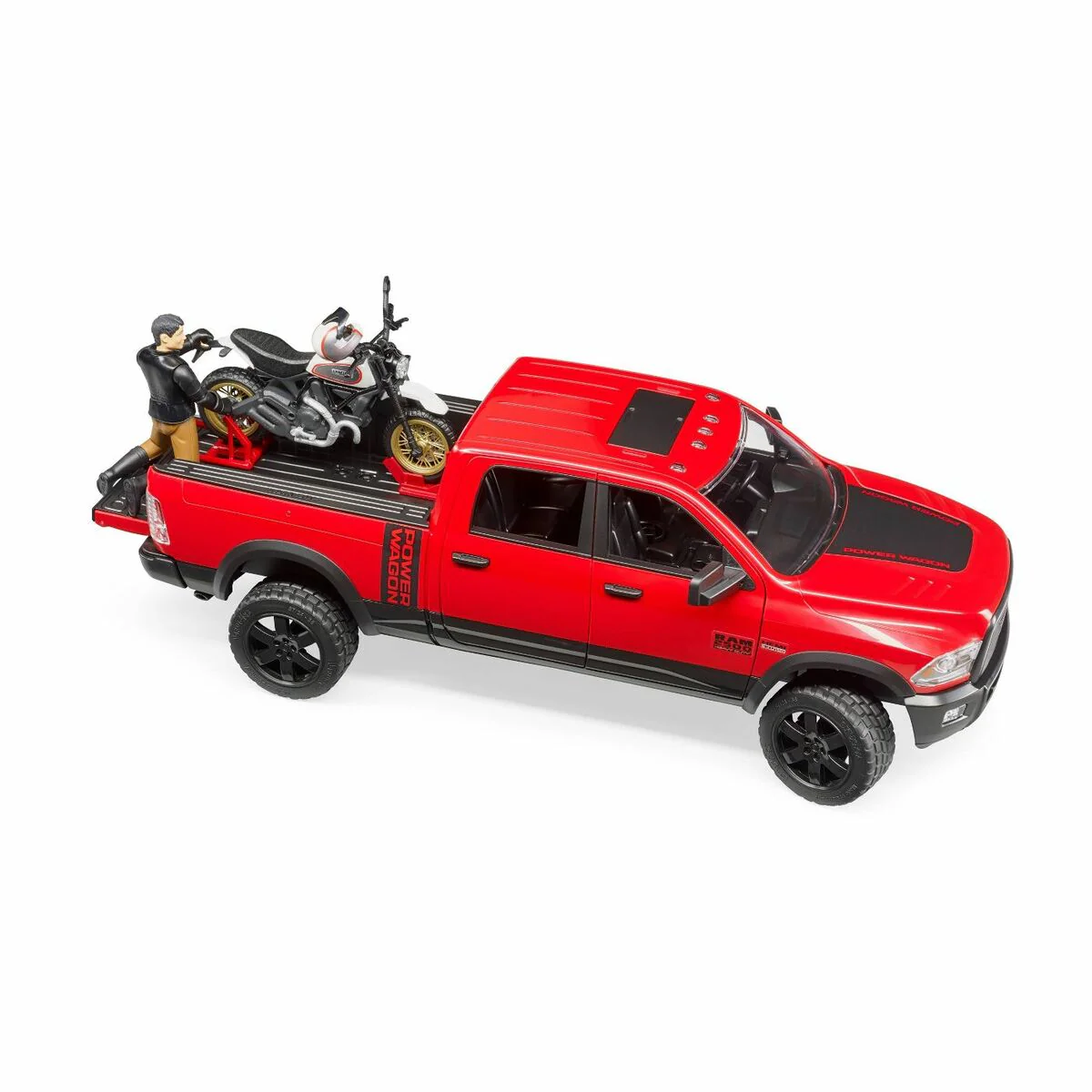 Bruder Dodge RAM 2500 Power Wagon & Moottoripyörä 1:16 - Image 2