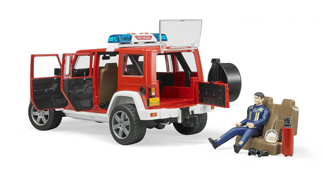 Bruder Jeep Wrangler Paloauto Äänillä ja Valolla sekä Hahmolla 1:16 - Image 5
