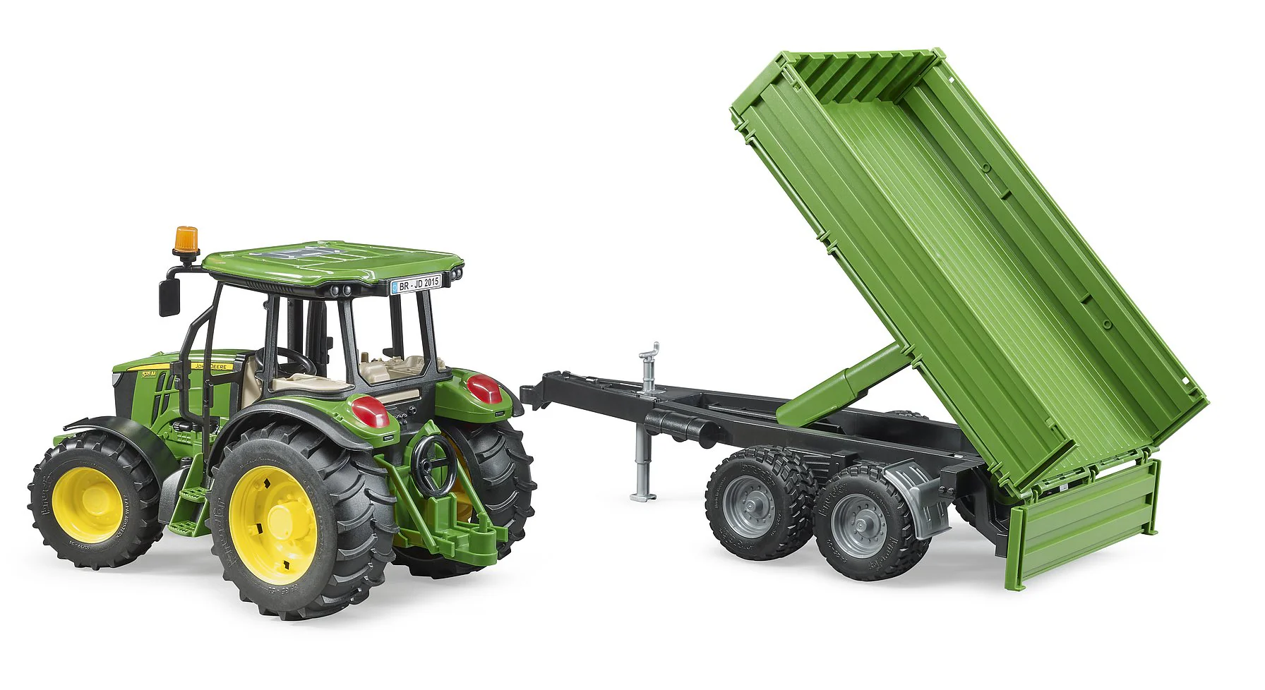 Bruder John Deere 5115M Traktori ja Peräkärry 1:16 - Image 2