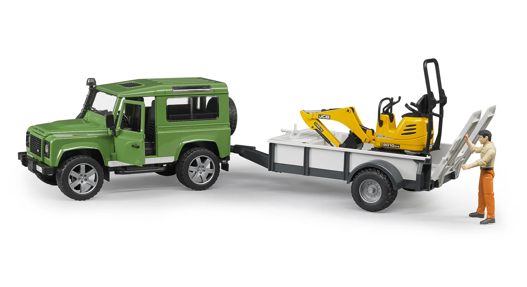 Bruder Land Rover Defender + JCB minikaivuri 1:16 - Image 2