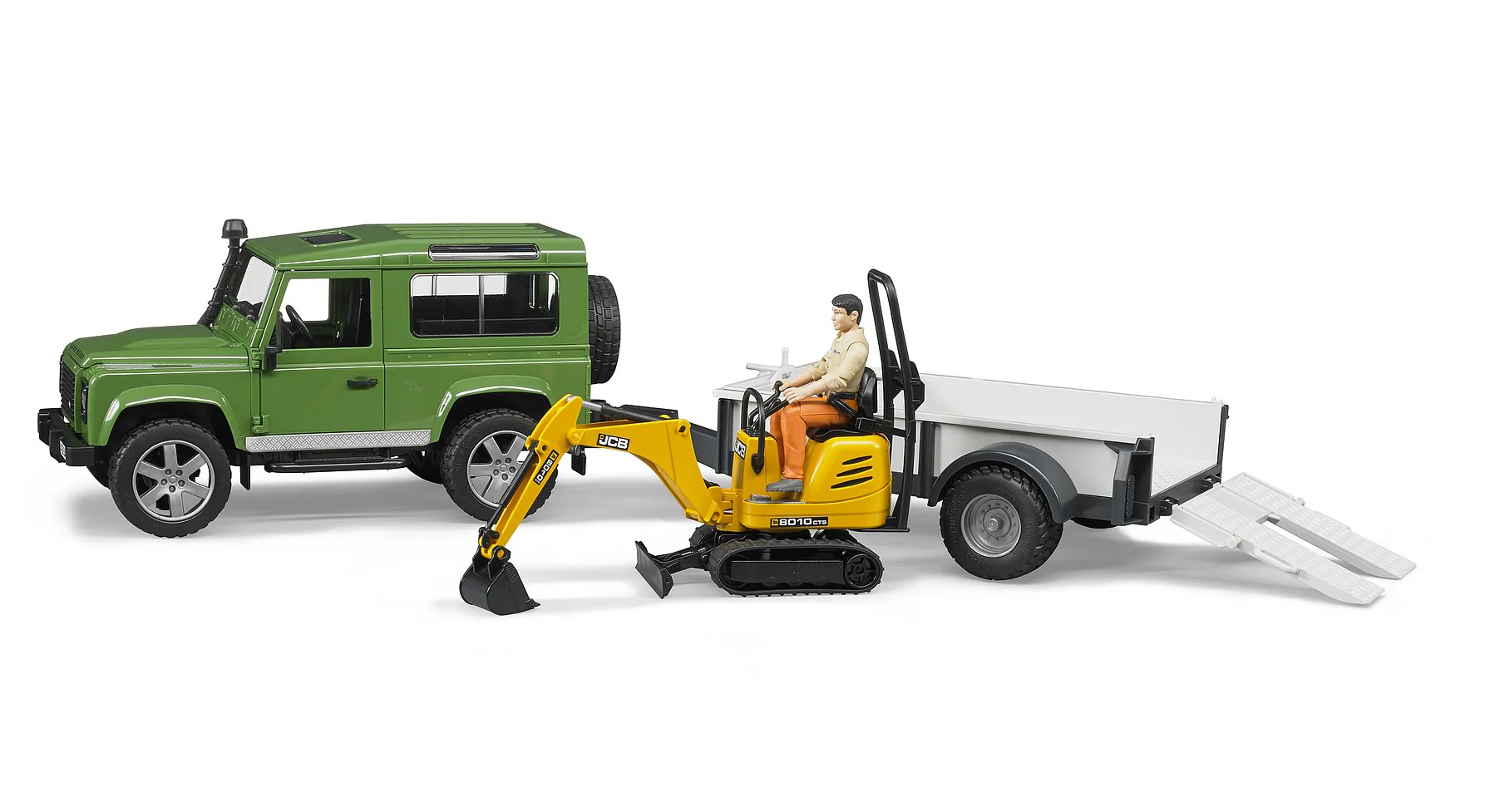Bruder Land Rover Defender + JCB minikaivuri 1:16 - Image 3