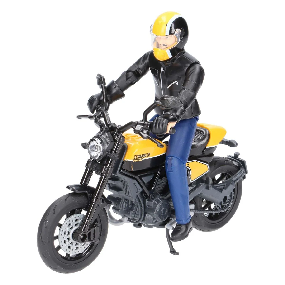 Bruder Moottoripyörä Scrambler Ducati ja kuljettaja 1:16