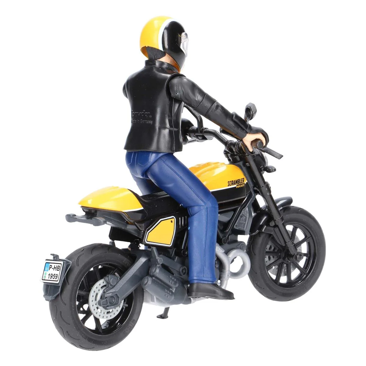 Bruder Moottoripyörä Scrambler Ducati ja kuljettaja 1:16 - Image 3