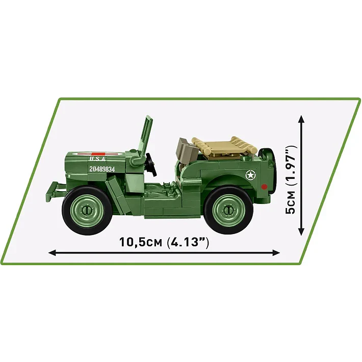 Cobi 2295 Historical Collection WW II Medical Willys MB - Image 3