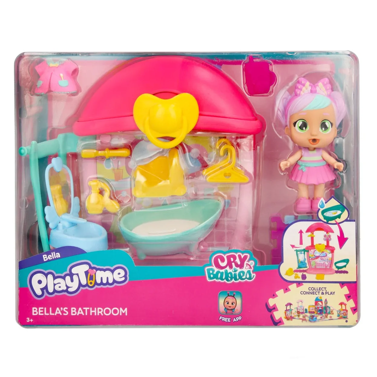 Cry Babies Playtime Bella's Bathroom Leikkisetti - Image 4