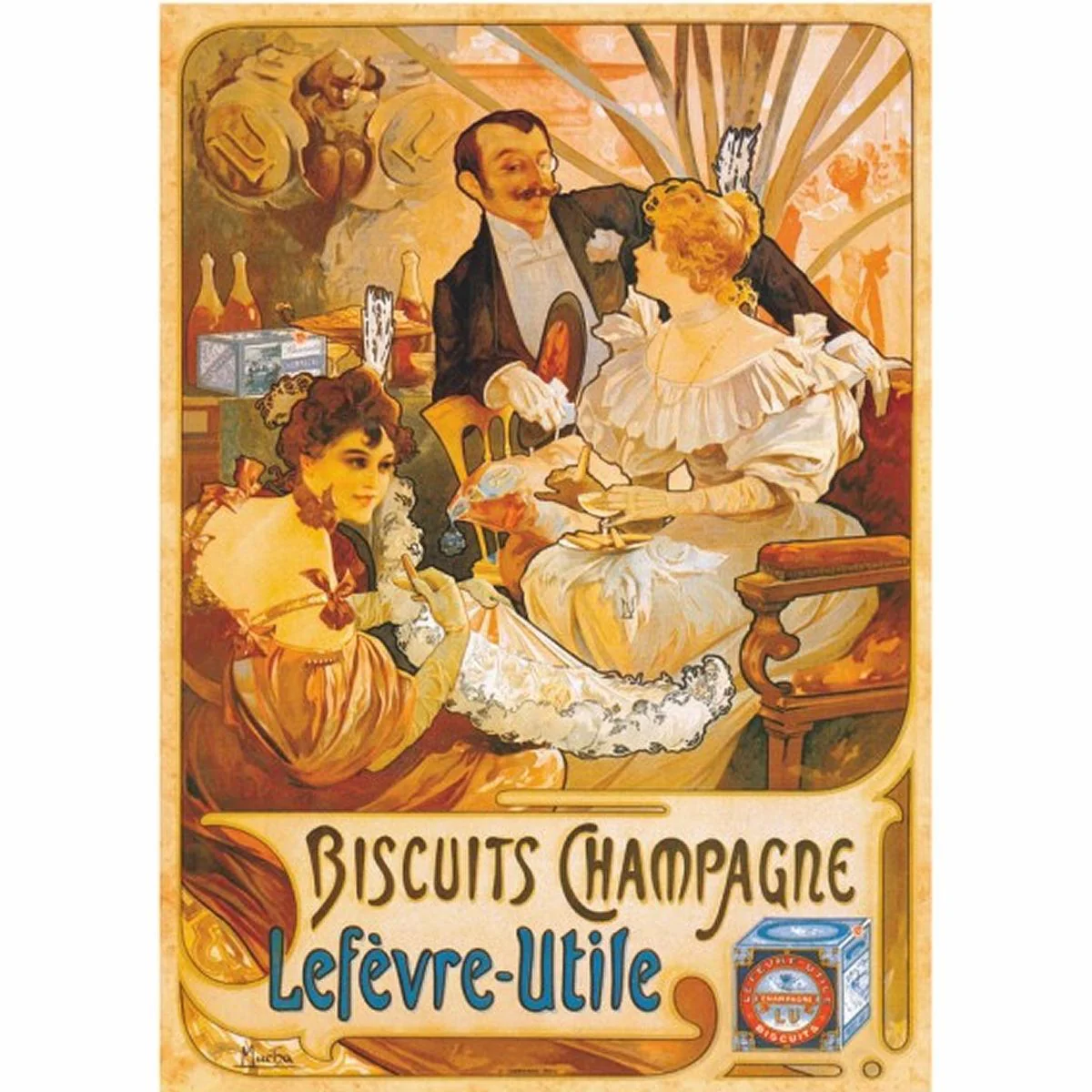D-Toys Puzzle 1000 Palan Palapeli Biscuits Champagne Lefevre-Utile