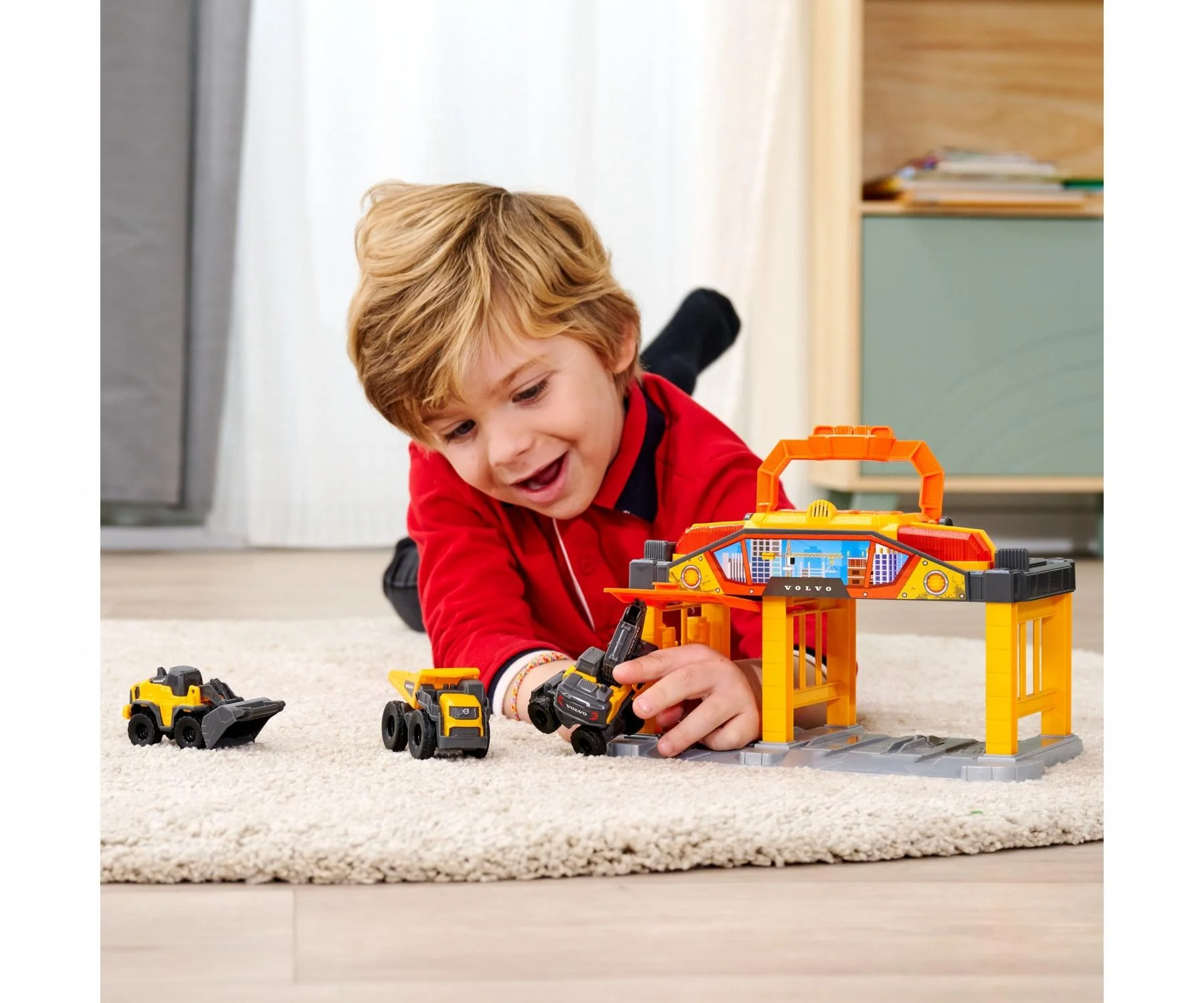 Dickie Toys Volvo Työkoneet ja Varikko Äänillä ja Valolla - Image 2