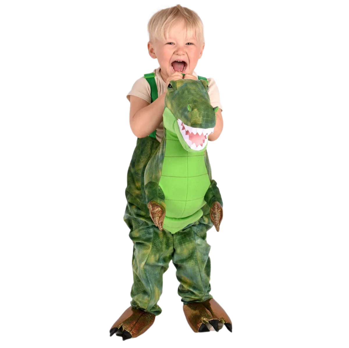 Dinosauruspuku Henkseleillä Vihreä - Image 3