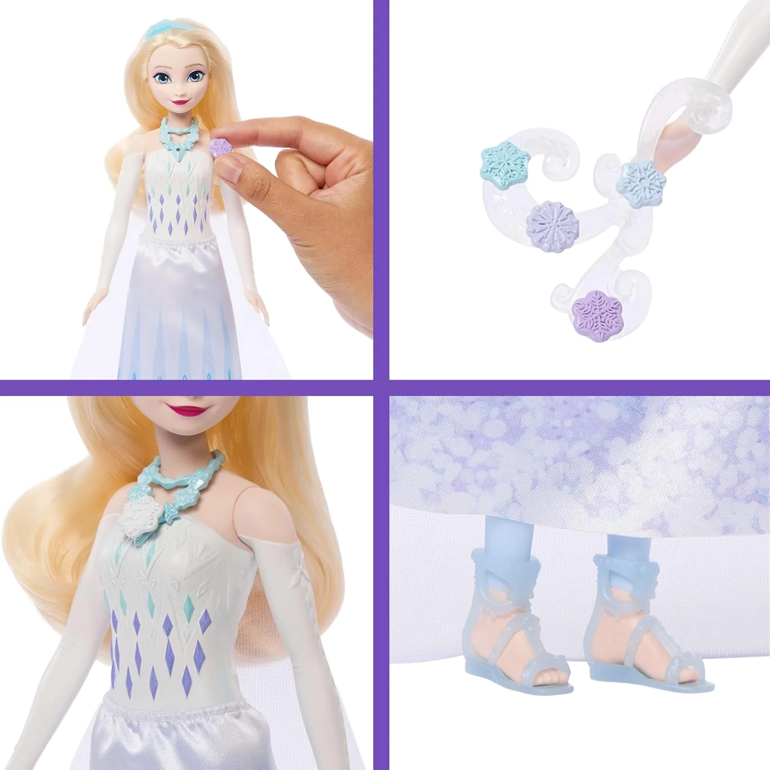 Disney Frozen Elsa Nukke Jewel Reveal Yllätysleikkisetti - Image 4