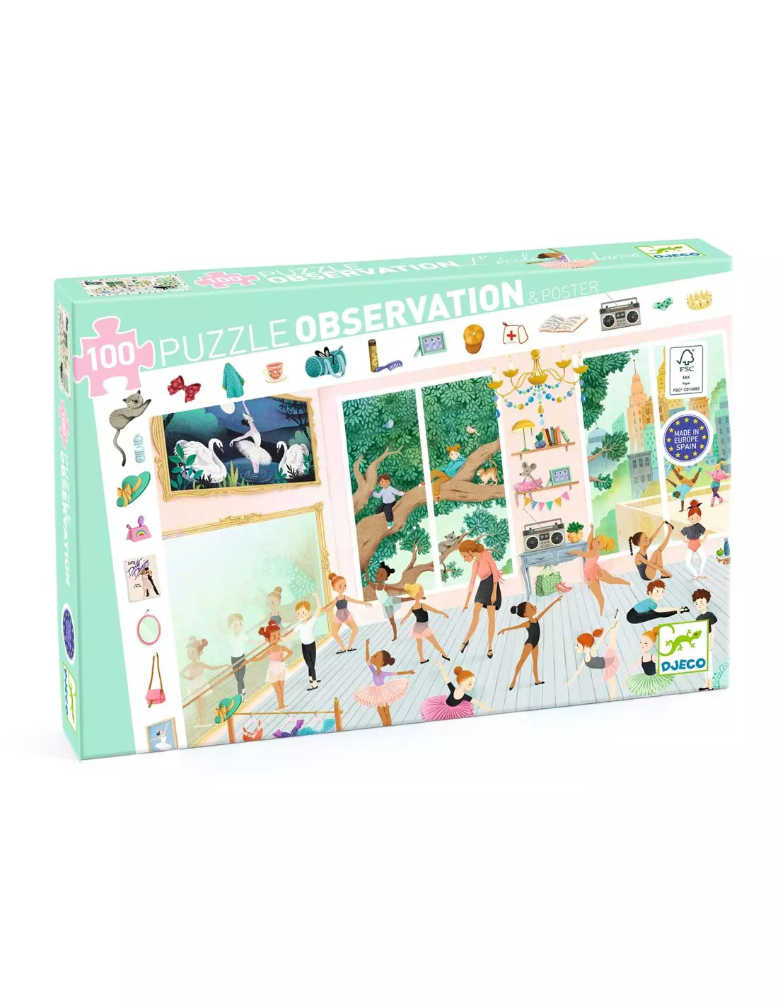 Djeco Puzzle Observation 100 Palan Palapeli Tanssikoulu/Balettikoulu
