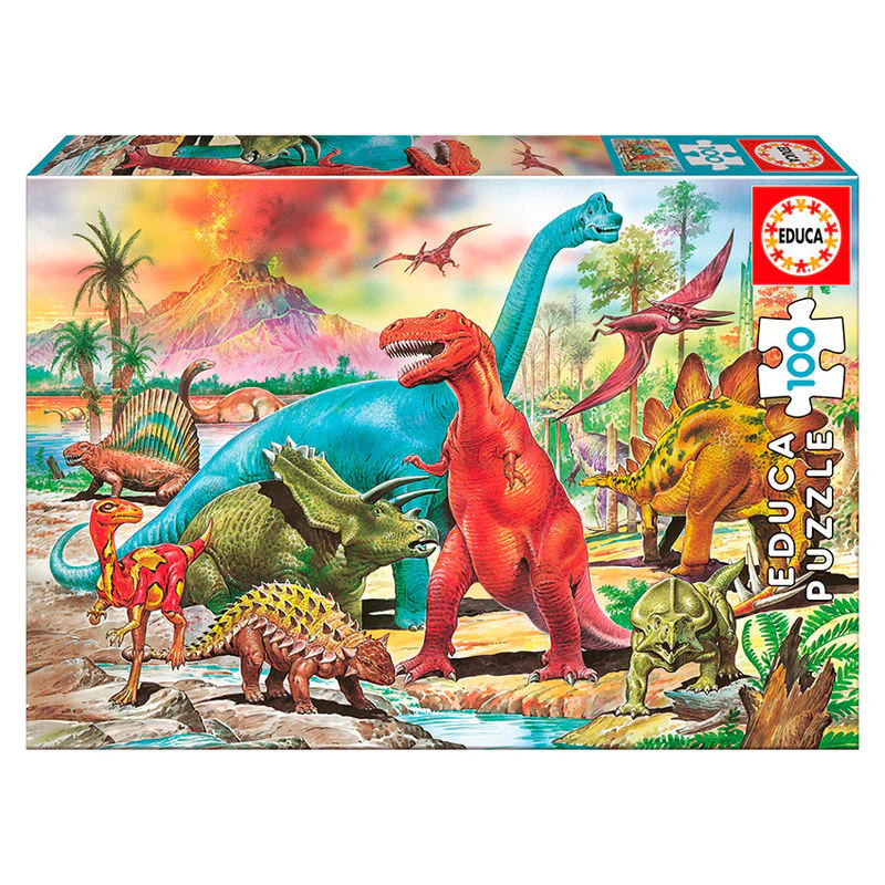 Educa 100 Palan Palapeli Dinosaurukset