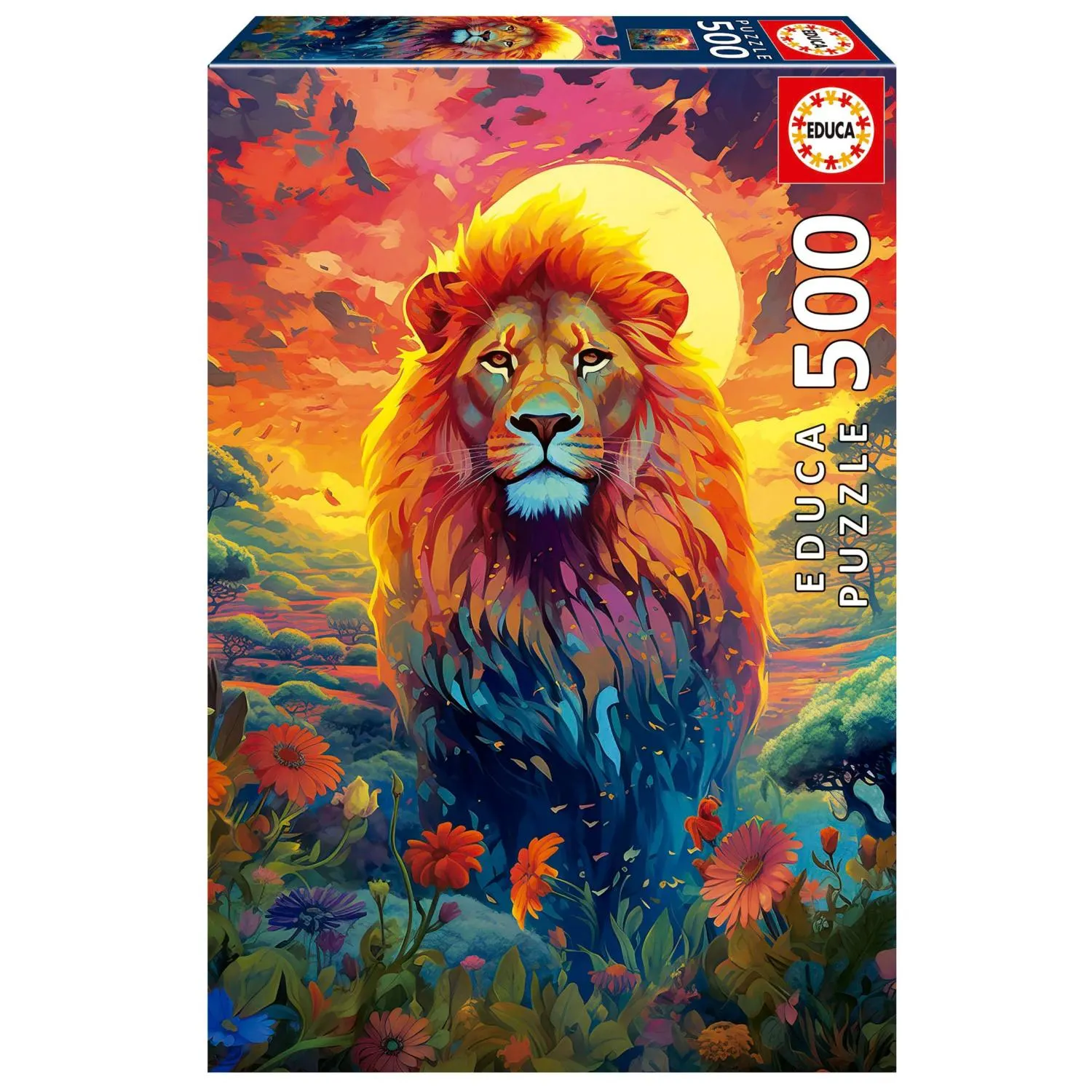 Educa Majestic Lion Stare 500 Palan Palapeli