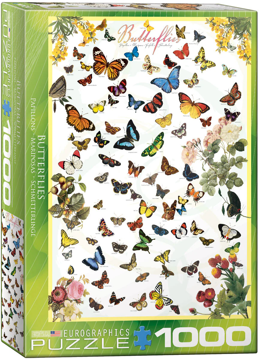 Eurographics 1000 Palan Palapeli Butterflies