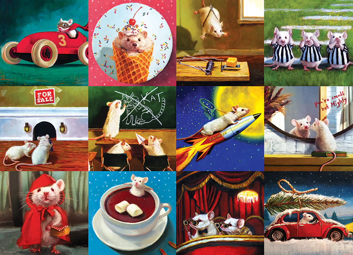 Eurographics 1000 Palan Palapeli Funny Mice - Image 2