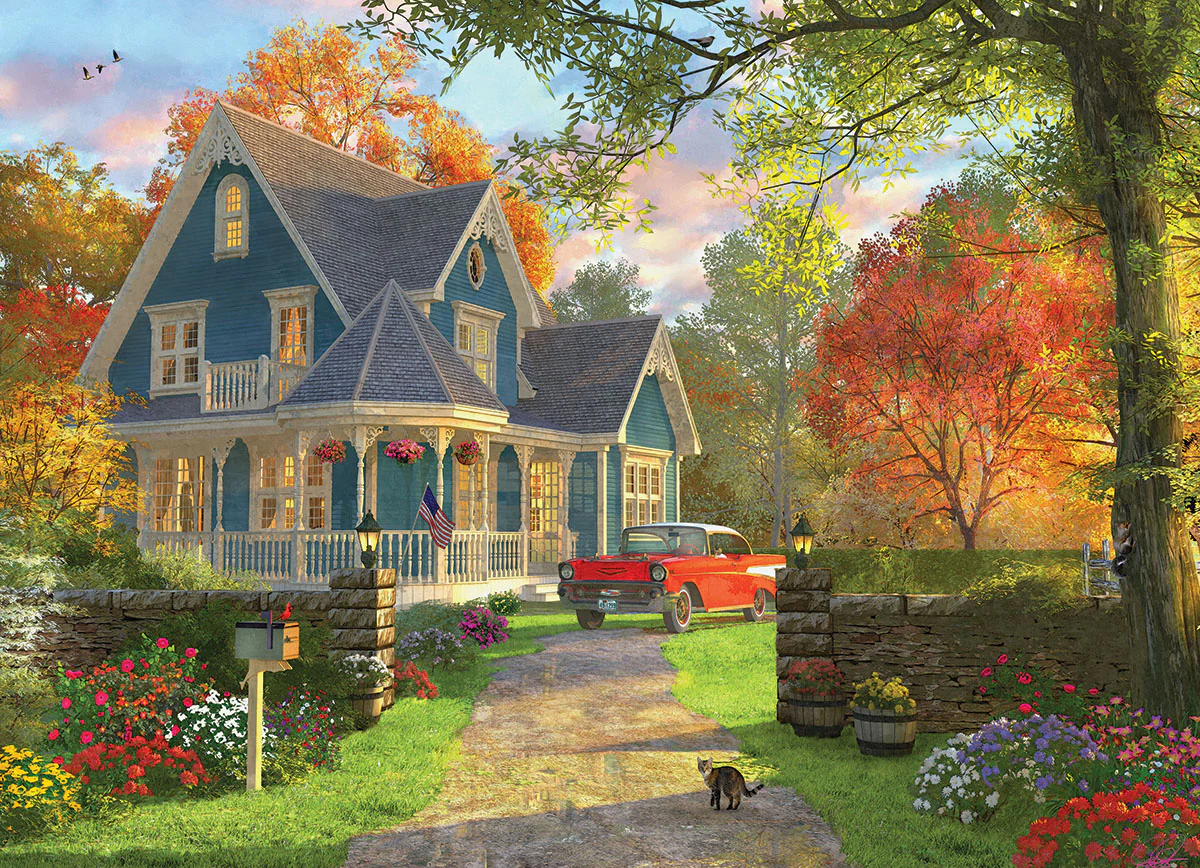 Eurographics 1000 Palan Palapeli The Blue Country House - Image 2