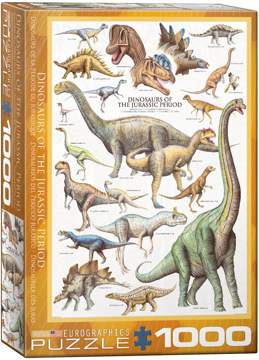 Eurographics Puzzle 1000 Palan Palapeli Dinosaurs Of The Jurassic Period
