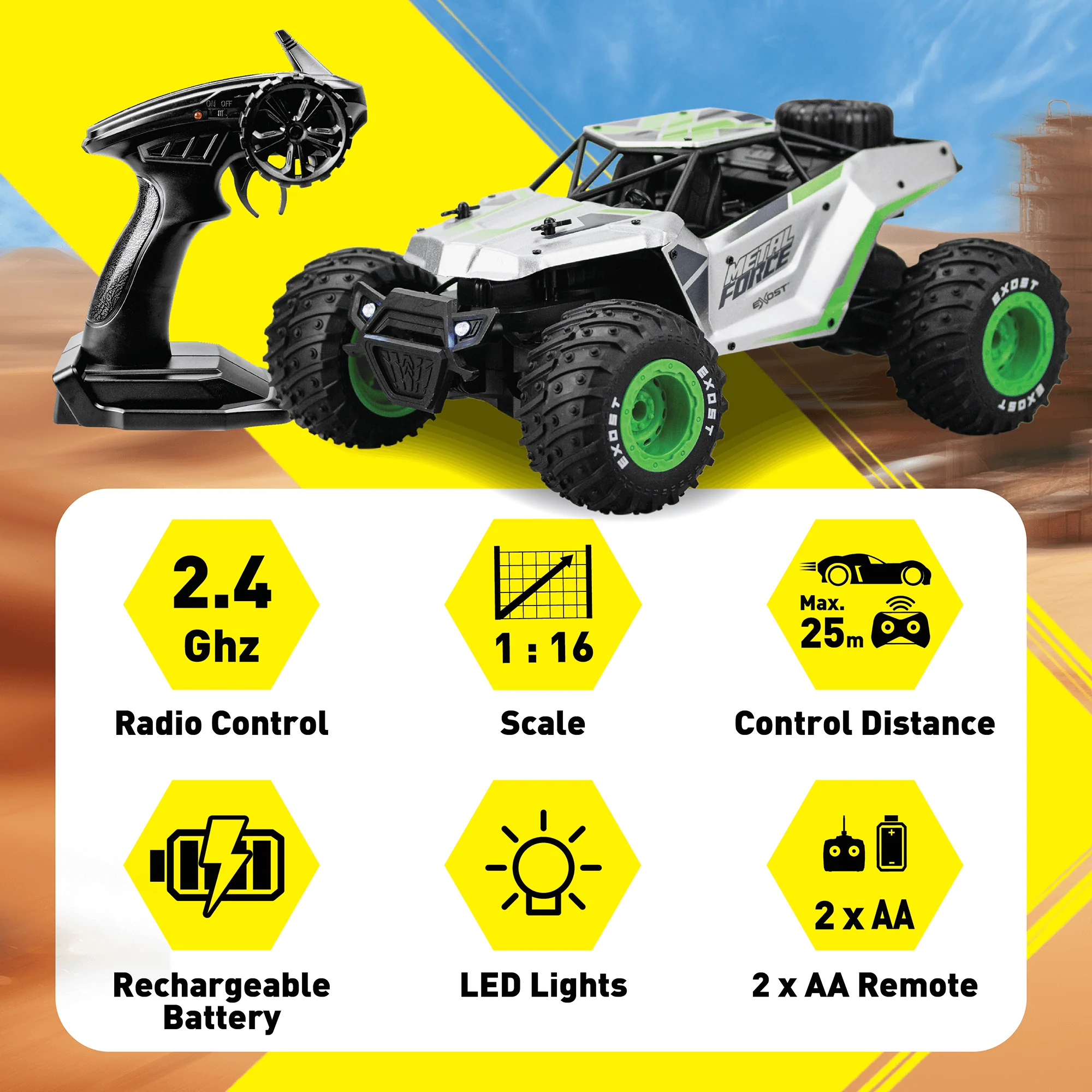 Exost Metal Force Radio-Ohjattava Auto - Image 2