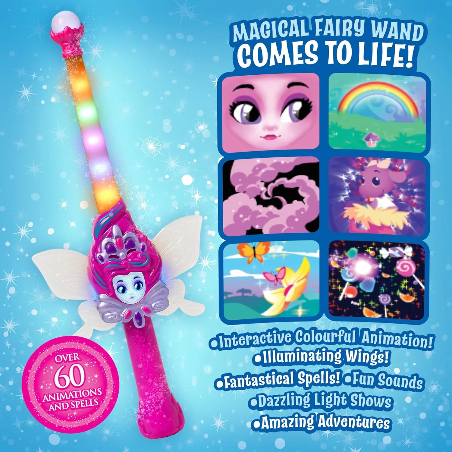 Fairy Wand Lasten Taikasauva Äänellä ja Valolla - Image 2