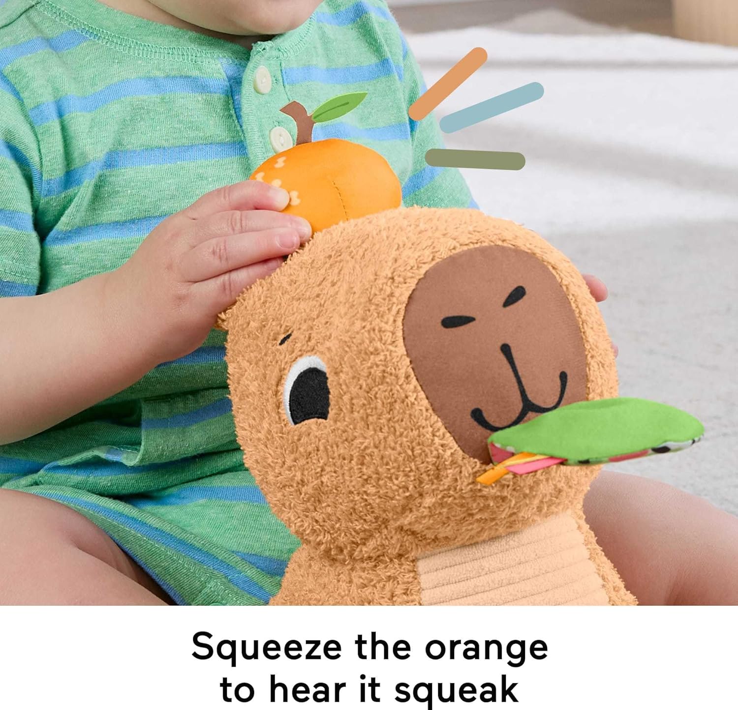 Fisher-Price Sensimals Snuggle Snacky Cabybara Aktiviteettipehmolelu - Image 5
