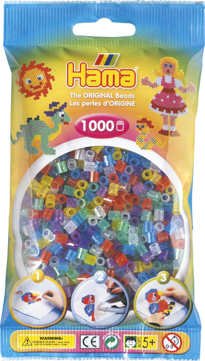 Hama Helmet Midi 1000 kpl Glitter Mix 207-54
