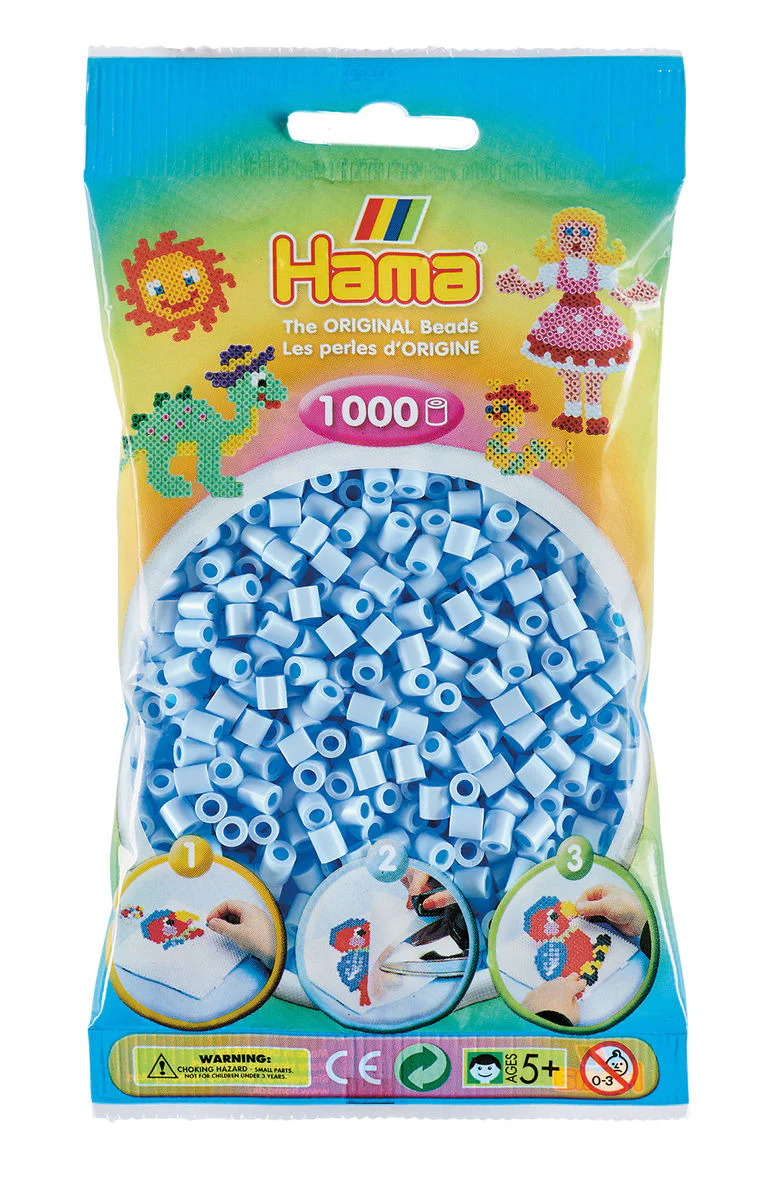 Hama Helmet Midi 1000 kpl Jäänsininen Pastelli 207-97