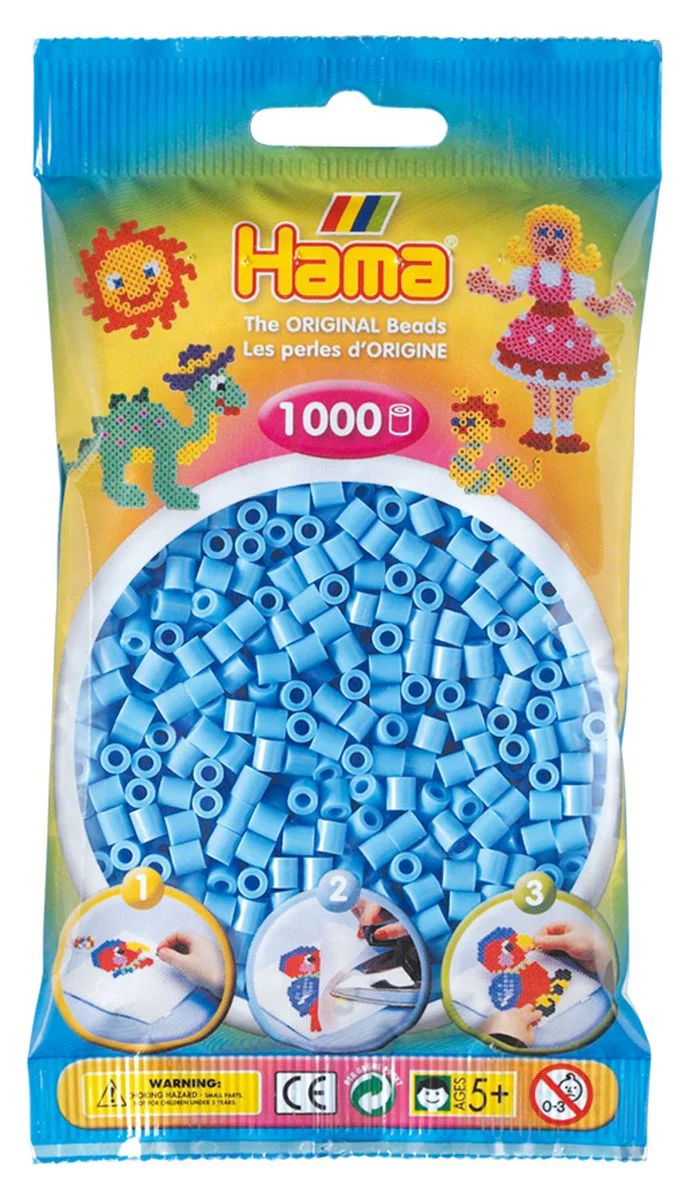 Hama Helmet Midi 1000 kpl Pastelli Sininen 207-46