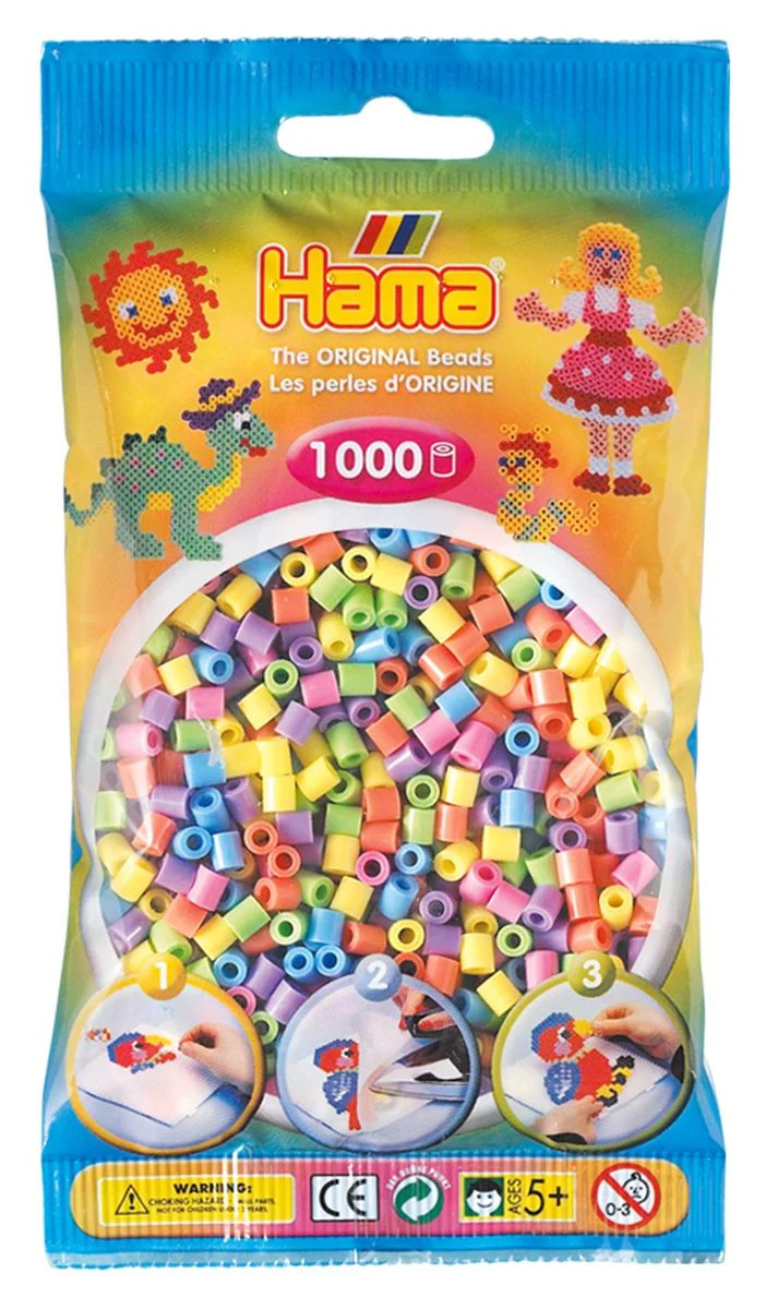 Hama Helmet Midi 1000 kpl Pastellimix 207-50